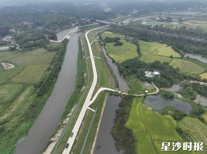 图为白沙河治理项目一期（下梅塘垸）。