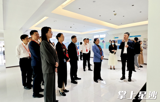 视察组前往长沙县大学生创新创业中心。杨源 摄