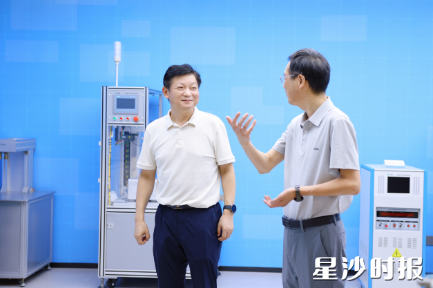 付旭明在长沙天恒测控技术有限公司，调研科创平台对智能制造赋能情况。