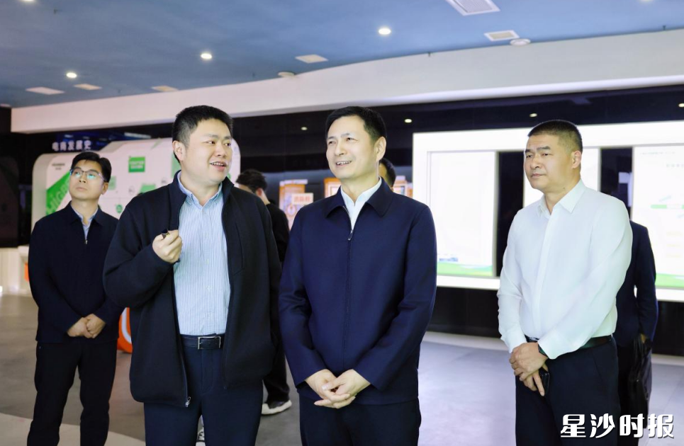 王雄文调研长沙海吉星国际农产品物流园。均为曾诗怡 摄