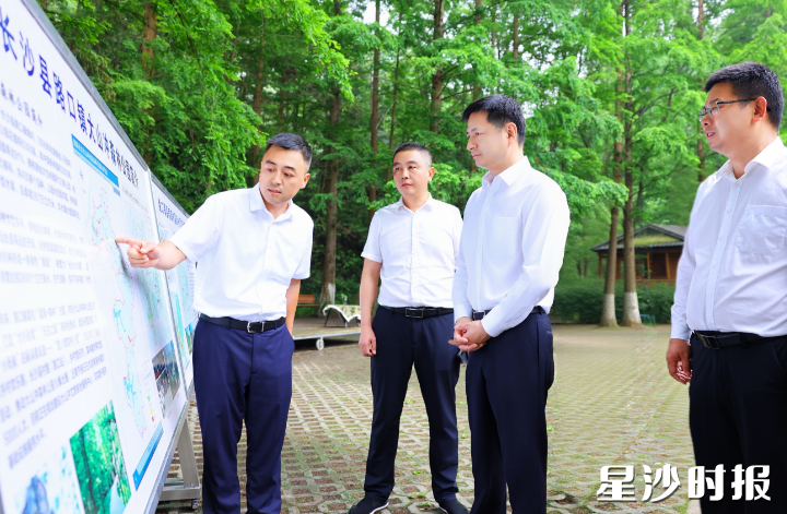 王雄文在大山冲森林公园调研。 王雄文在大山冲森林公园调研。