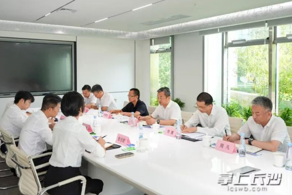 陈竞调研汇思光电。均为长沙晚报全媒体记者 郭雨滴 摄