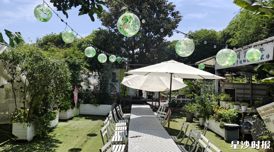 芭蕉熊半山坡生态农场百种:绿植环绕，可以亲手制作香茅茶、植物标本、窑烤披萨,还能解锁团队拓展、亲子游乐，是团建出游、亲子遛娃的热门之选。