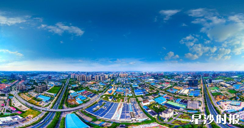 长沙经开区航拍图。资料图片